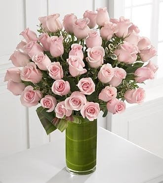 Delighted Luxury Pink Rose Bouquet - 48 Stems of 24-inch Premium Pink Roses